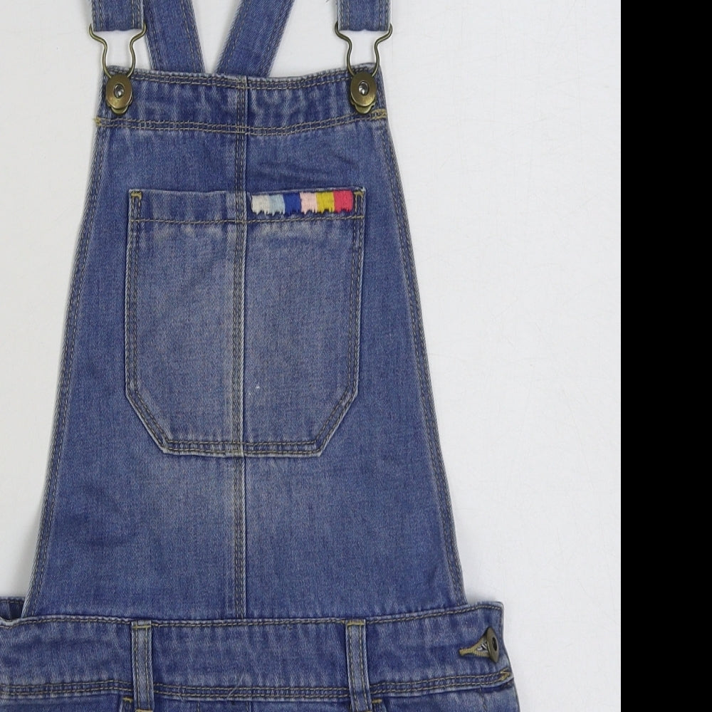 TU Girls Blue Cotton Dungaree One-Piece Size 9 Years Buckle