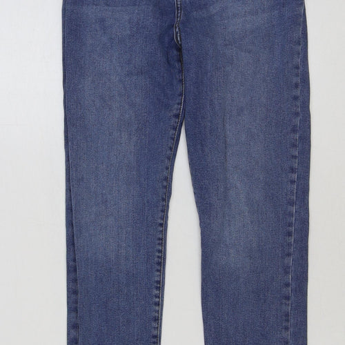 Denim & Co. Boys Blue Cotton Skinny Jeans Size 10-11 Years Regular Button