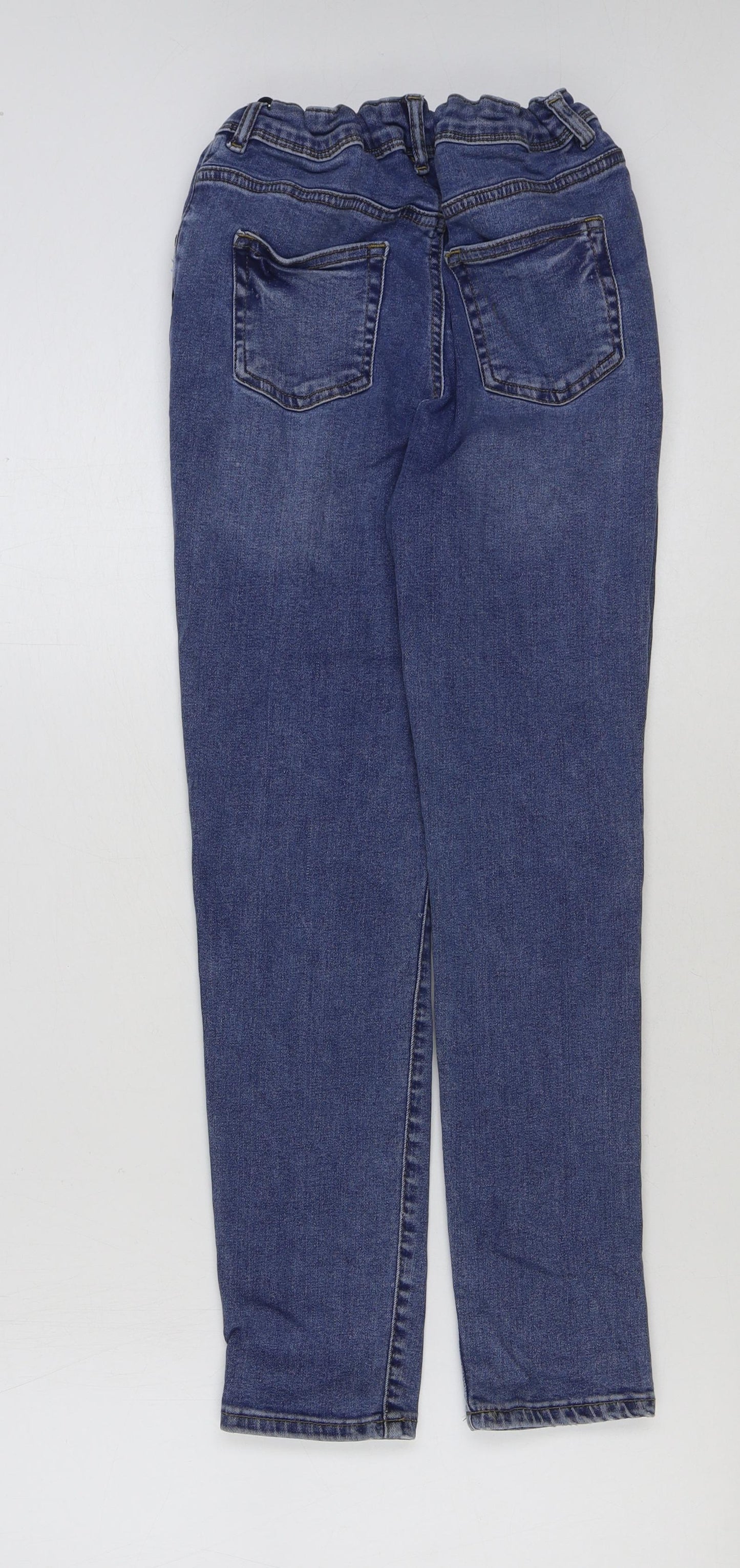 Denim & Co. Boys Blue Cotton Skinny Jeans Size 10-11 Years Regular Button