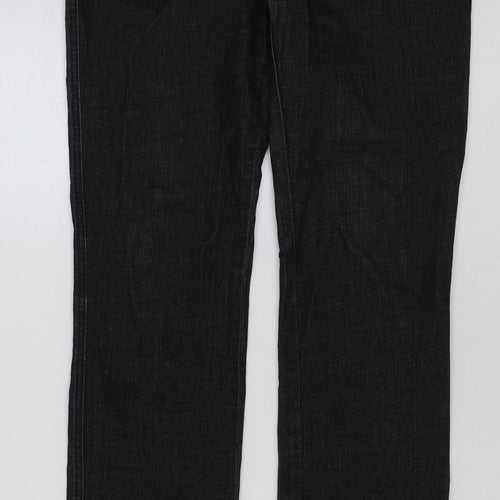 Armani Jeans Mens Blue Cotton Straight Jeans Size 34 in L34 in Regular Button