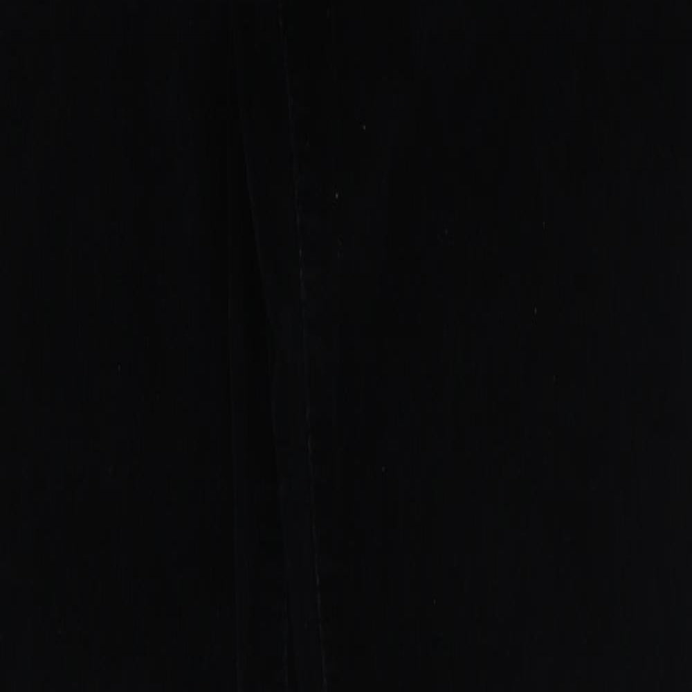 TU Womens Black Cotton Trousers Size 12 L30 in Regular Button