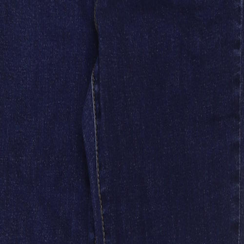 Preworn Womens Blue Cotton Skinny Jeans Size 32 in L30 in Regular Button