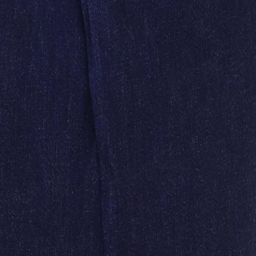 Preworn Womens Blue Cotton Skinny Jeans Size 32 in L30 in Regular Button