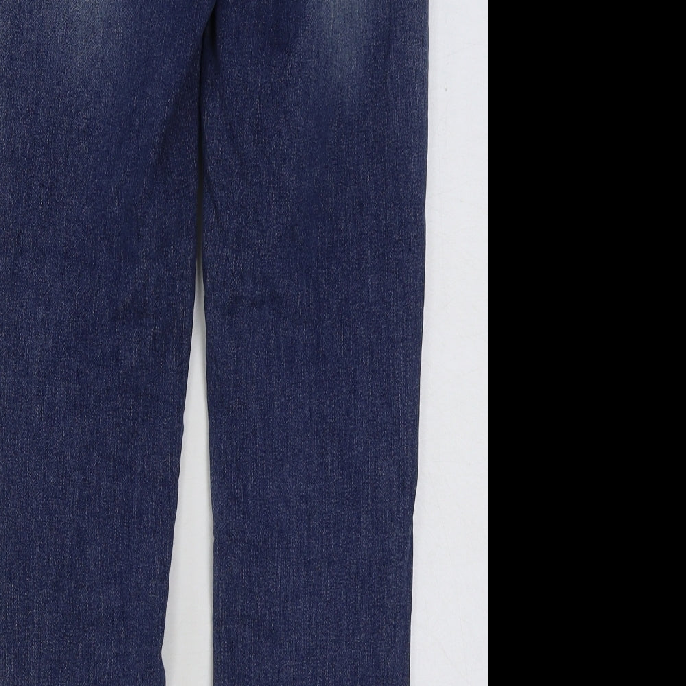 7 For All Mankind Mens Blue Cotton Straight Jeans Size 29 in L27 in Regular Button