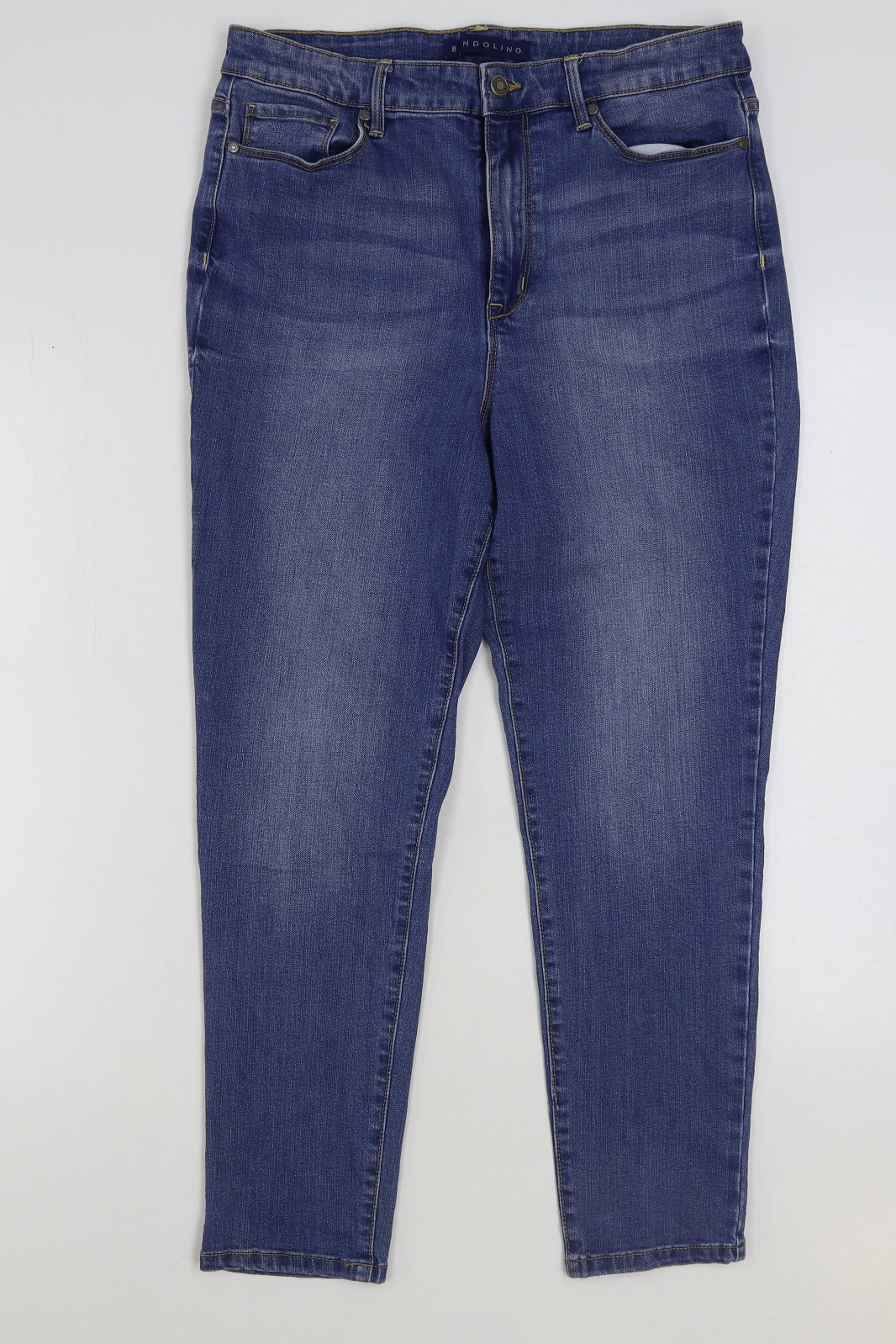 Bandolino Womens Blue Cotton Skinny Jeans Size 18 L26 in Regular Button
