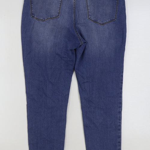 Bandolino Womens Blue Cotton Skinny Jeans Size 18 L26 in Regular Button