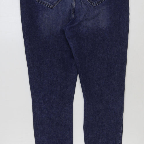 River Island Womens Blue Cotton Skinny Jeans Size 18 L30 in Regular Button