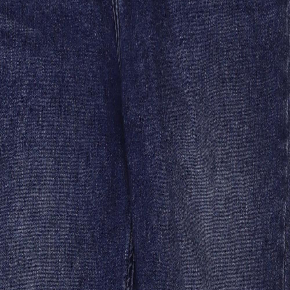 River Island Womens Blue Cotton Skinny Jeans Size 18 L30 in Regular Button