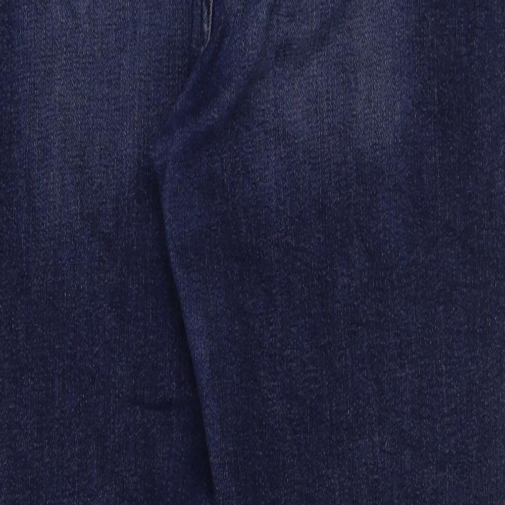 River Island Womens Blue Cotton Skinny Jeans Size 18 L30 in Regular Button