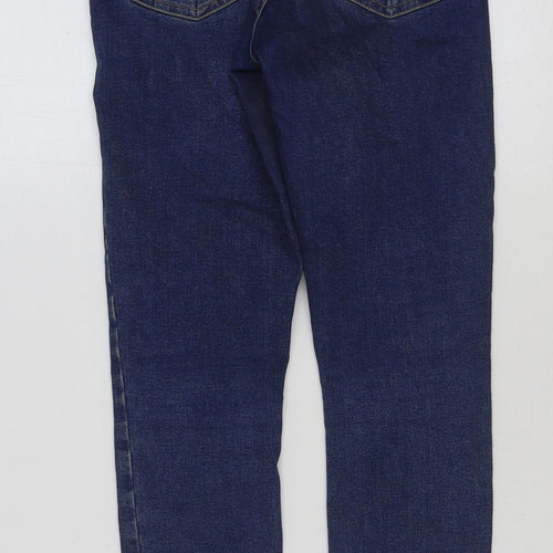 Topshop Womens Blue Cotton Skinny Jeans Size 28 in L30 in Regular Button