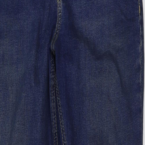 Topshop Womens Blue Cotton Skinny Jeans Size 28 in L30 in Regular Button
