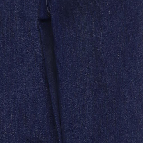 Topshop Womens Blue Cotton Skinny Jeans Size 28 in L30 in Regular Button