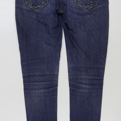 Dorothy Perkins Womens Blue Cotton Skinny Jeans Size 10 L31 in Regular Button