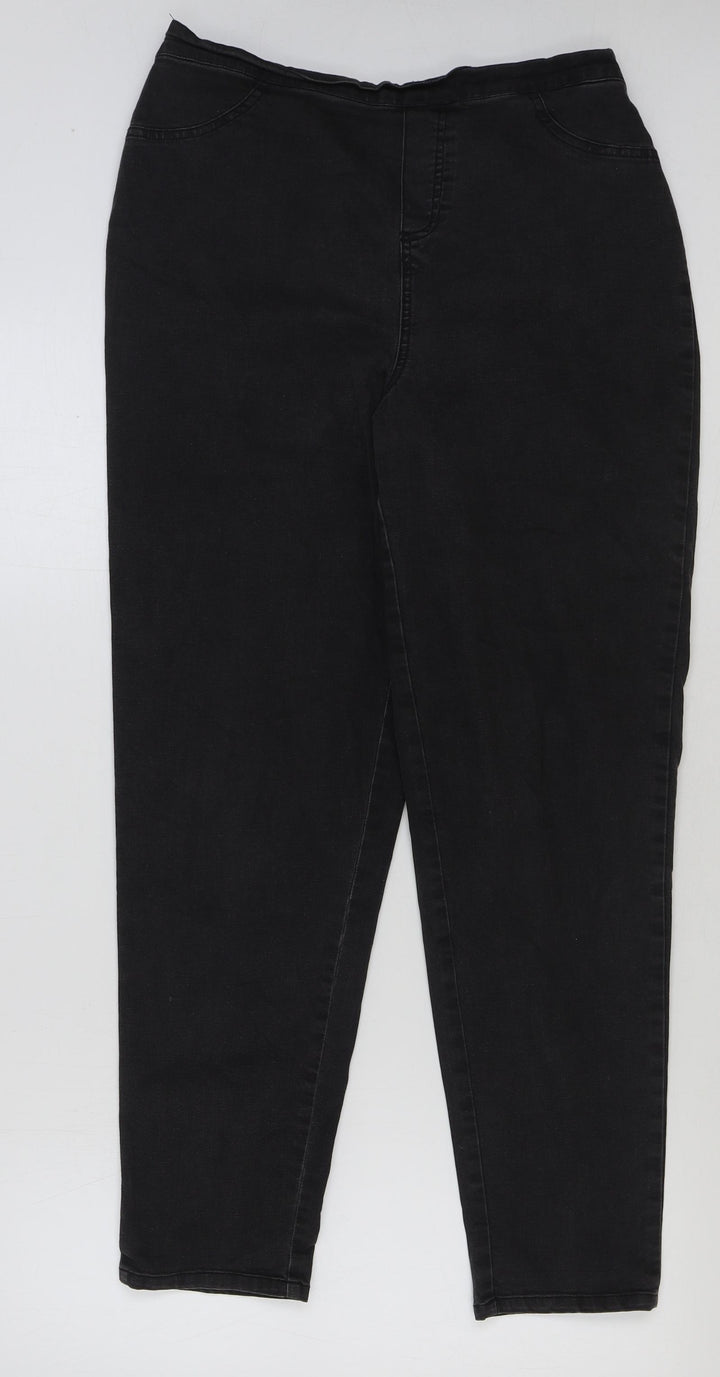 CASUAL&CO Womens Black Cotton Jegging Jeans Size M L29 in Regular