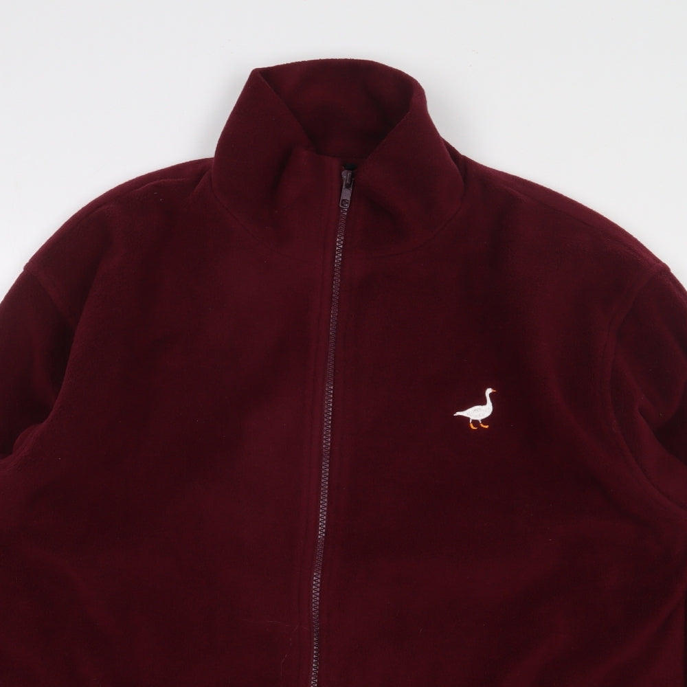 Goose and Gander Mens Red Polyester Full Zip Sweatshirt Size M