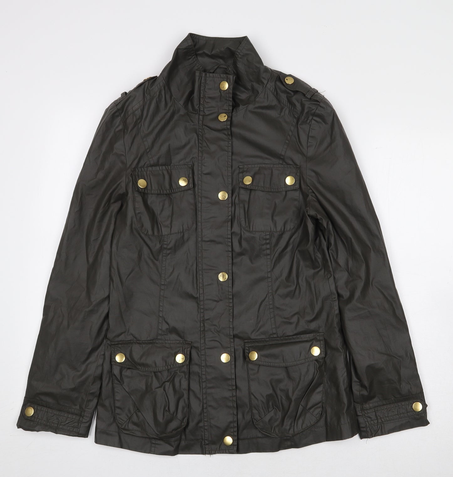 Internacionale Womens Green Jacket Size 8 Zip