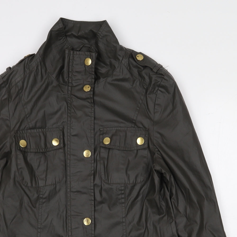 Internacionale Womens Green Jacket Size 8 Zip