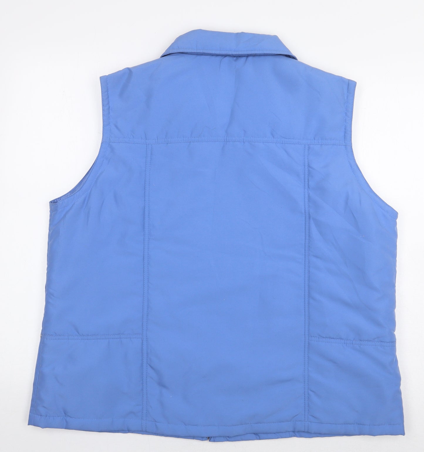 EWM Pure Classics Womens Blue Gilet Coat Size L Zip