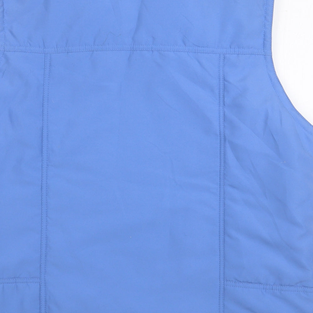 EWM Pure Classics Womens Blue Gilet Coat Size L Zip