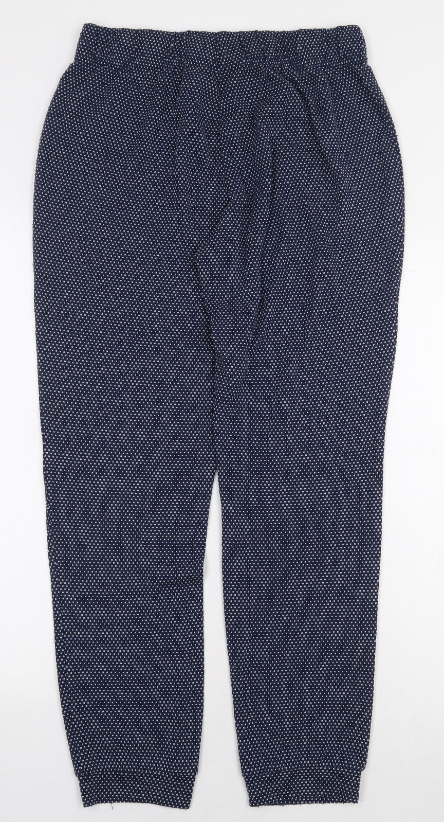 TU Womens Black Polka Dot Polyester Jogger Trousers Size 12 L27 in Regular Tie