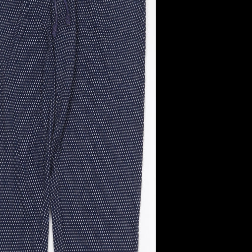TU Womens Black Polka Dot Polyester Jogger Trousers Size 12 L27 in Regular Tie