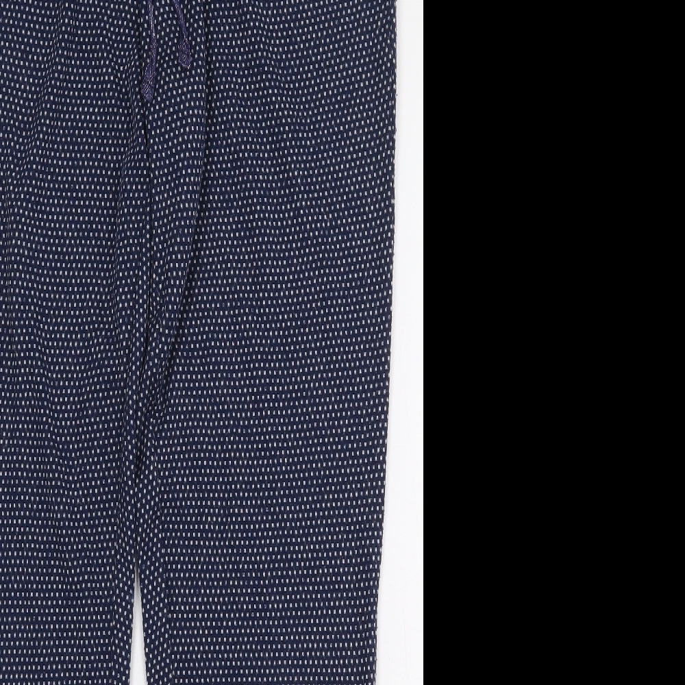 TU Womens Black Polka Dot Polyester Jogger Trousers Size 12 L27 in Regular Tie