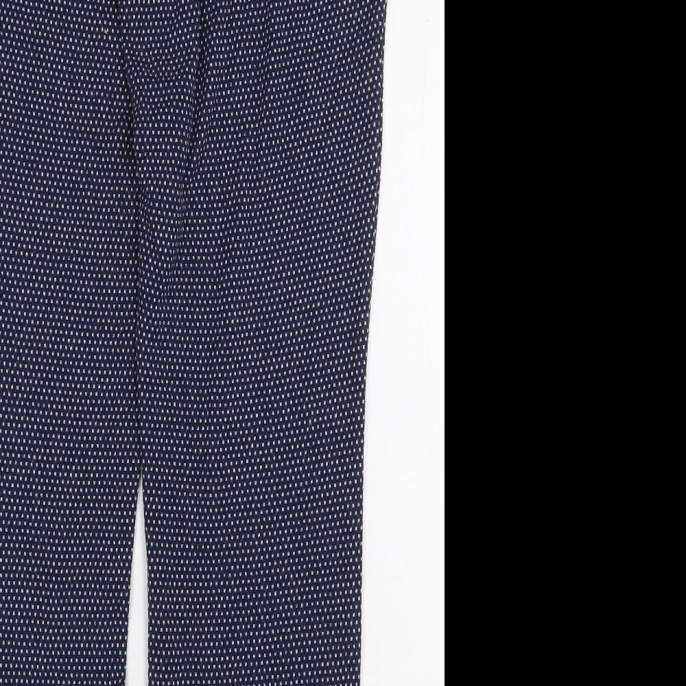 TU Womens Black Polka Dot Polyester Jogger Trousers Size 12 L27 in Regular Tie