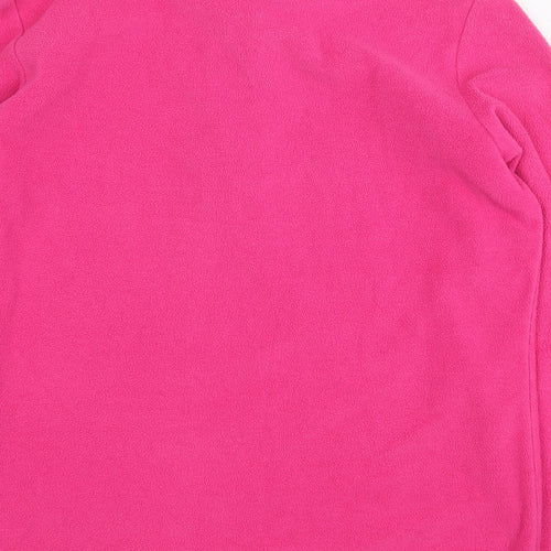Marks and Spencer Womens Pink Polyester Pullover Sweatshirt Size 16 Zip