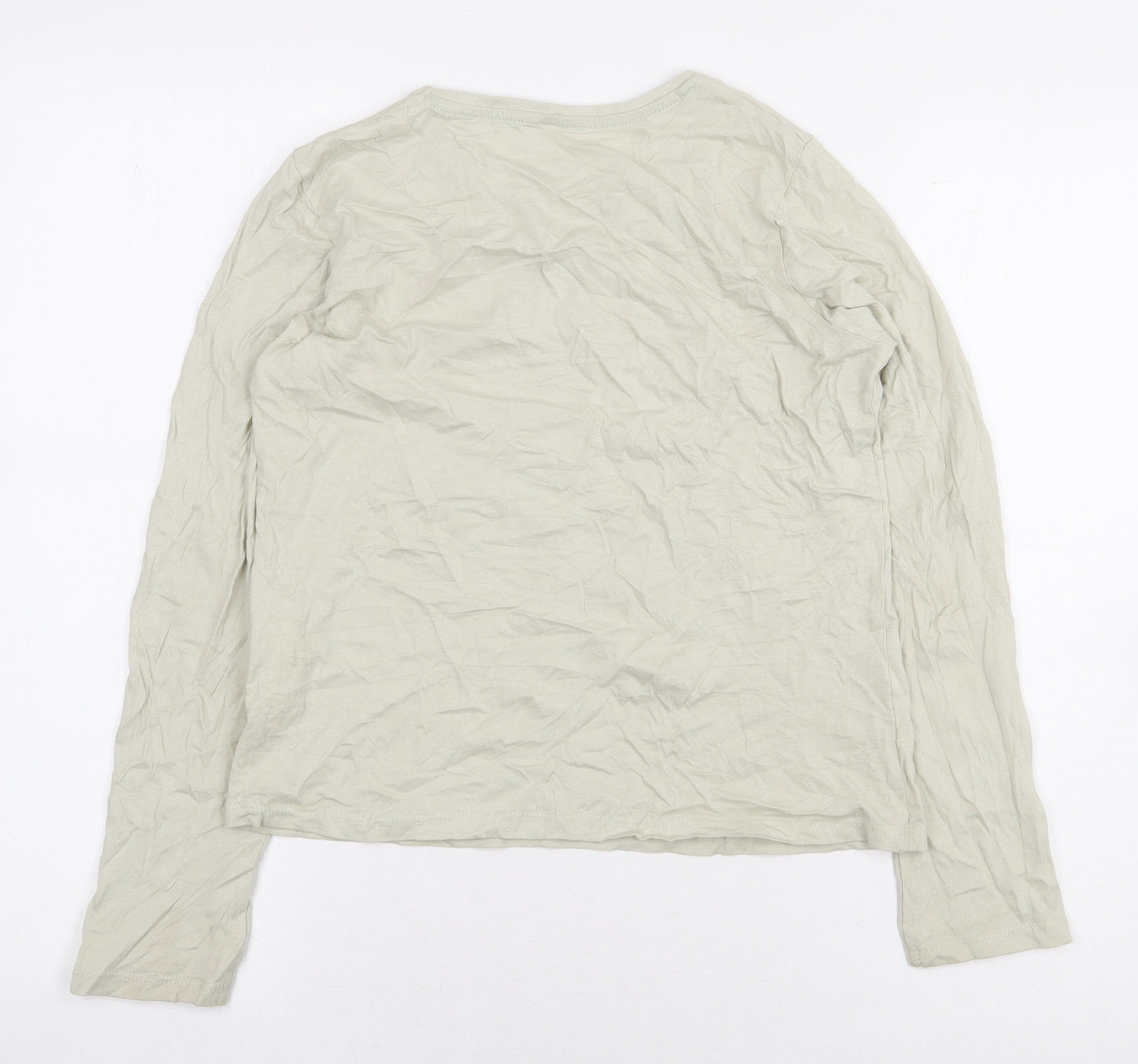 Primark Girls Green 100% Cotton Basic T-Shirt Size 11-12 Years Round Neck Pullover - NYC