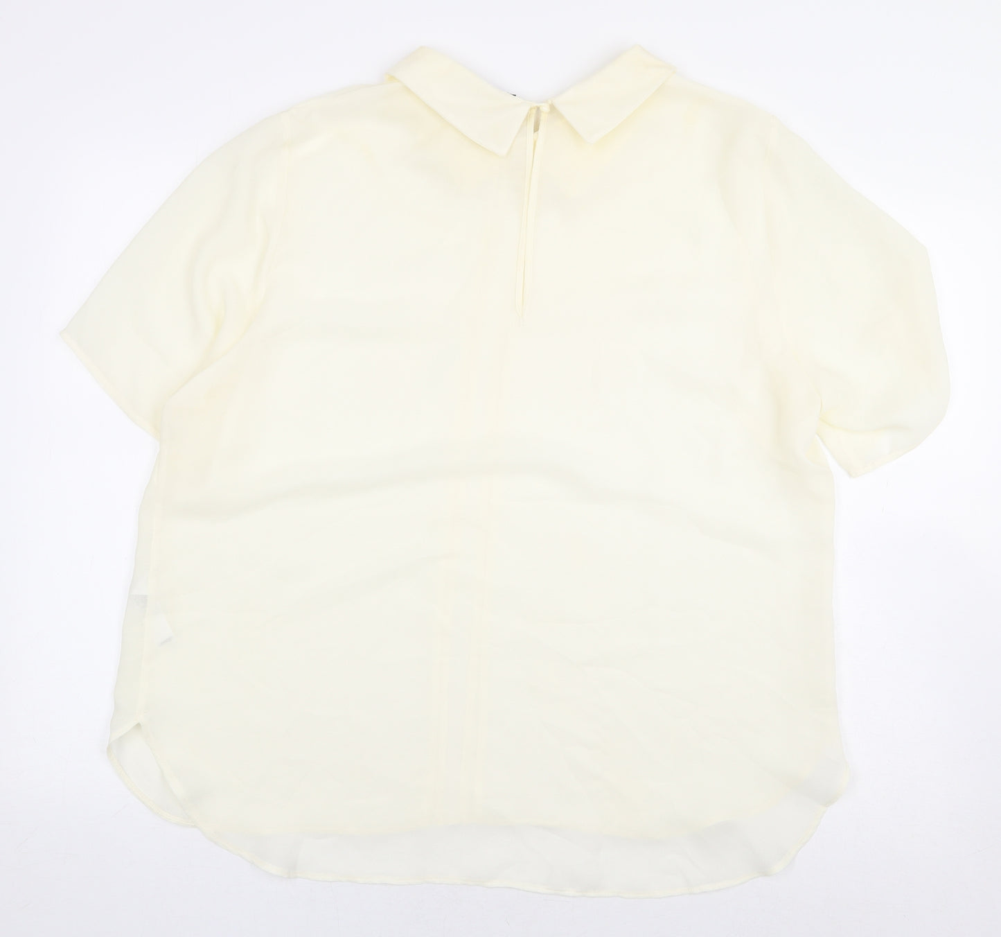 G21 Womens Ivory Polyester Basic Blouse Size 20 Collared