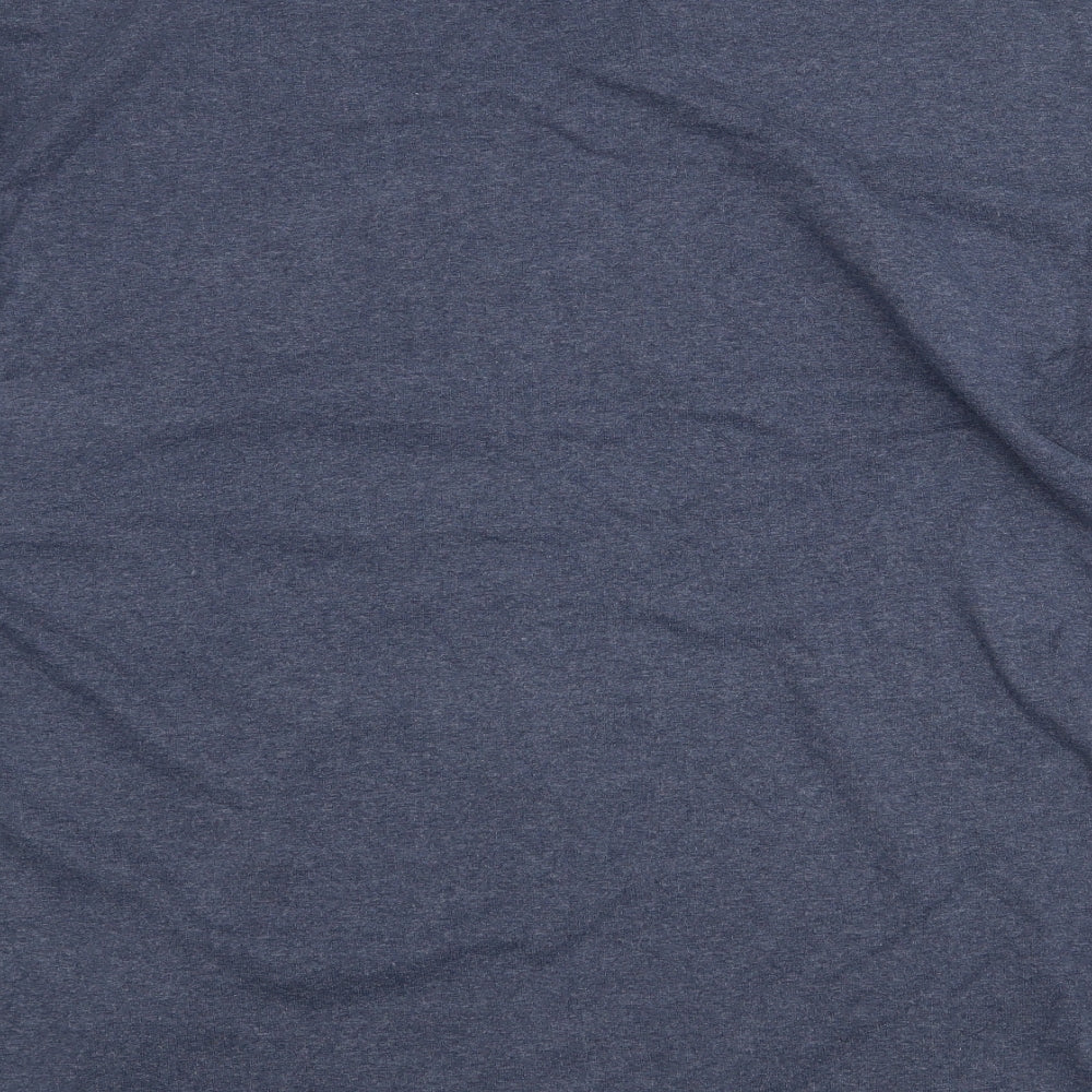 Easy Mens Blue Cotton T-Shirt Size XL Round Neck