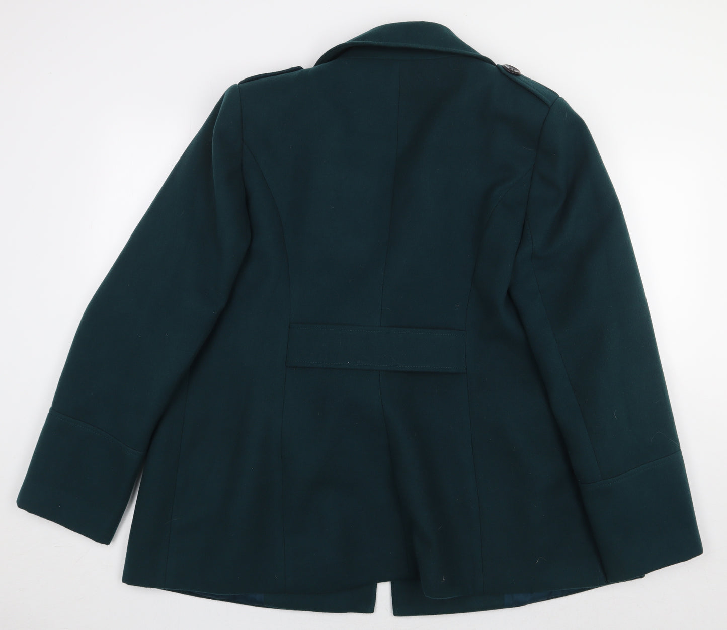 BHS Womens Green Pea Coat Coat Size 18 Button