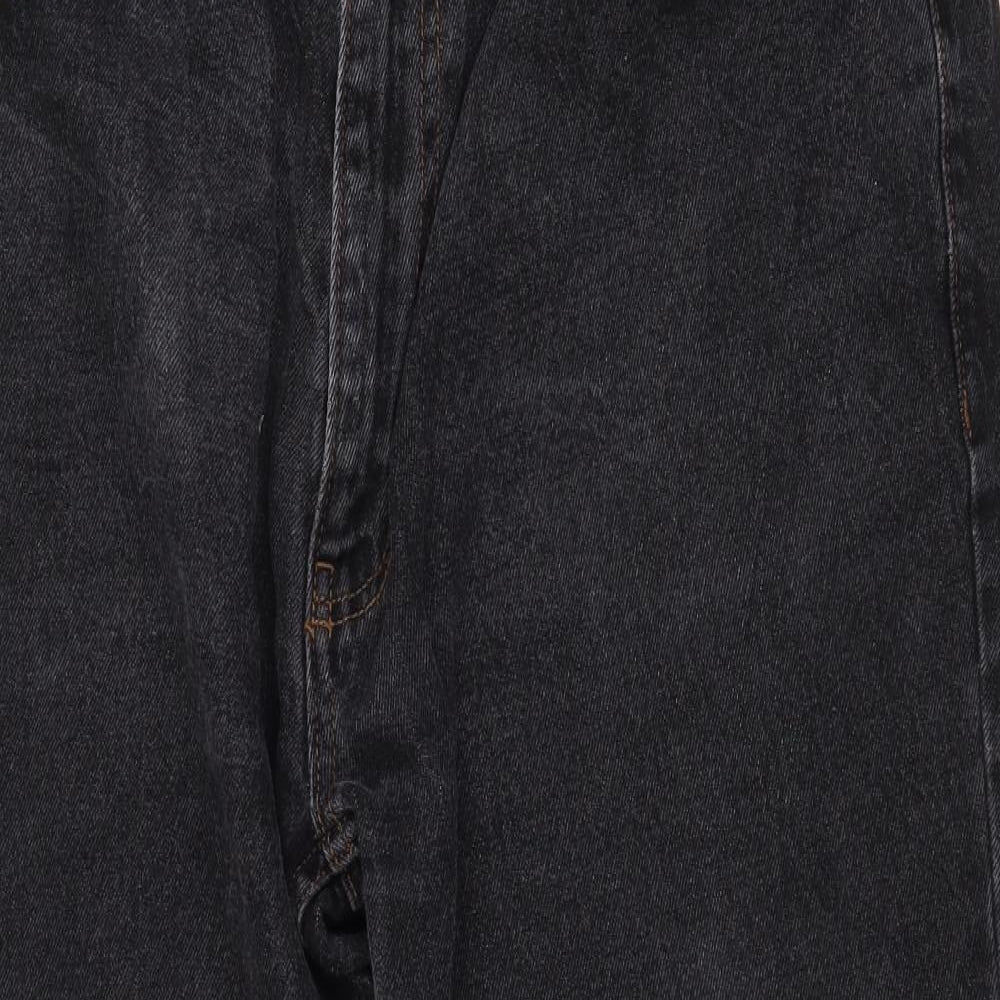 George Mens Black Cotton Straight Jeans Size 40 in L26 in Regular Zip