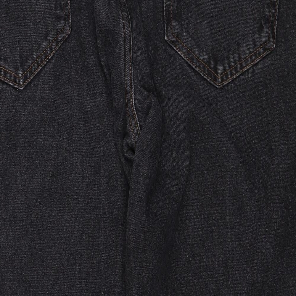George Mens Black Cotton Straight Jeans Size 40 in L26 in Regular Zip
