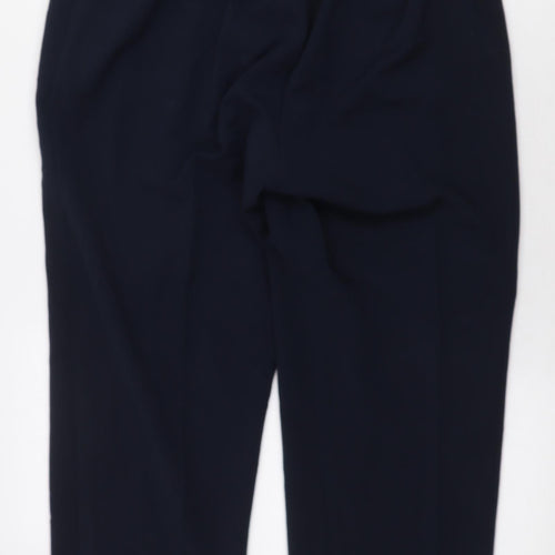 Preworn Womens Blue Polyester Trousers Size 16 L27 in Regular