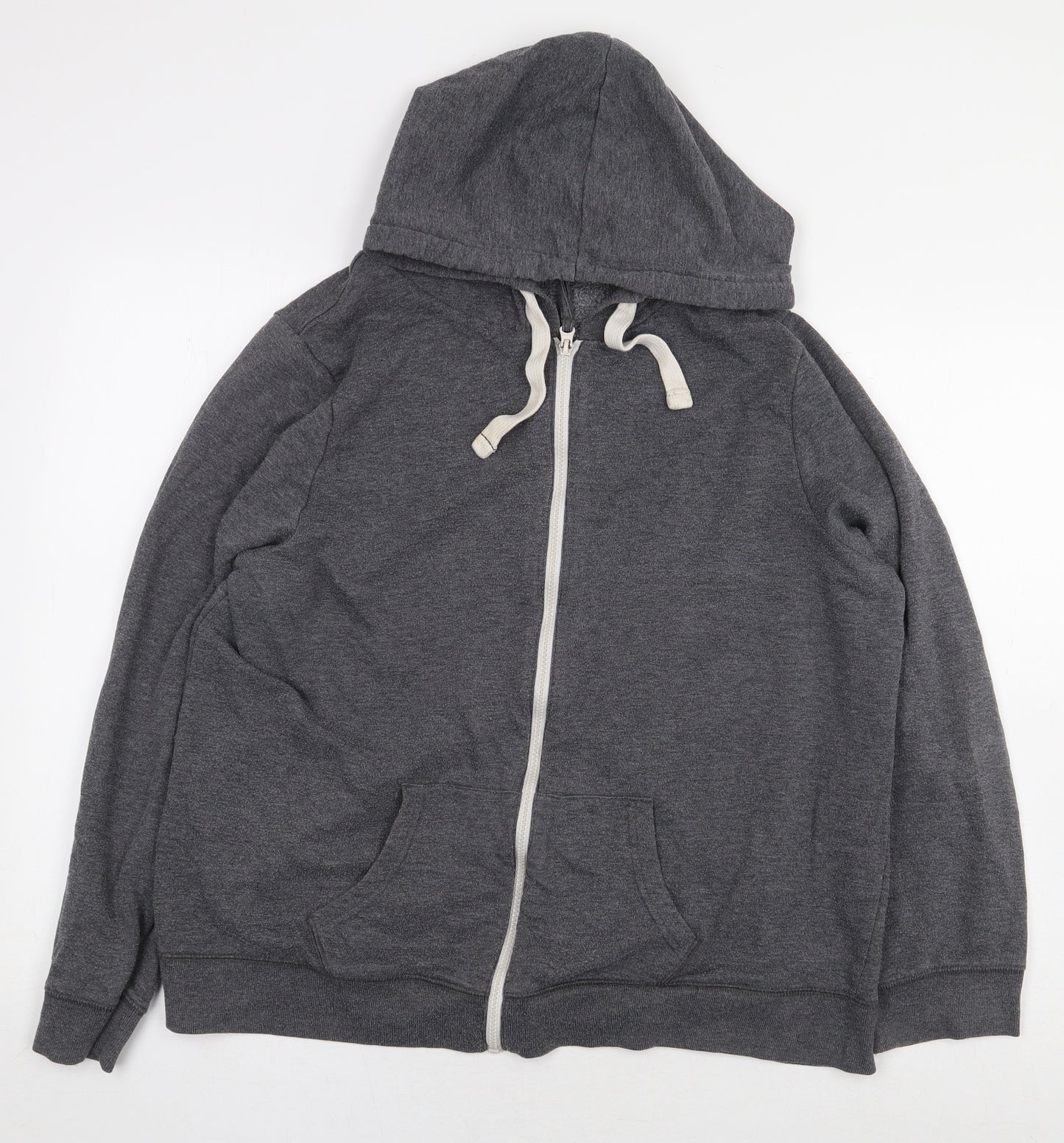 George Womens Grey Polyester Full Zip Hoodie Size 20 Zip