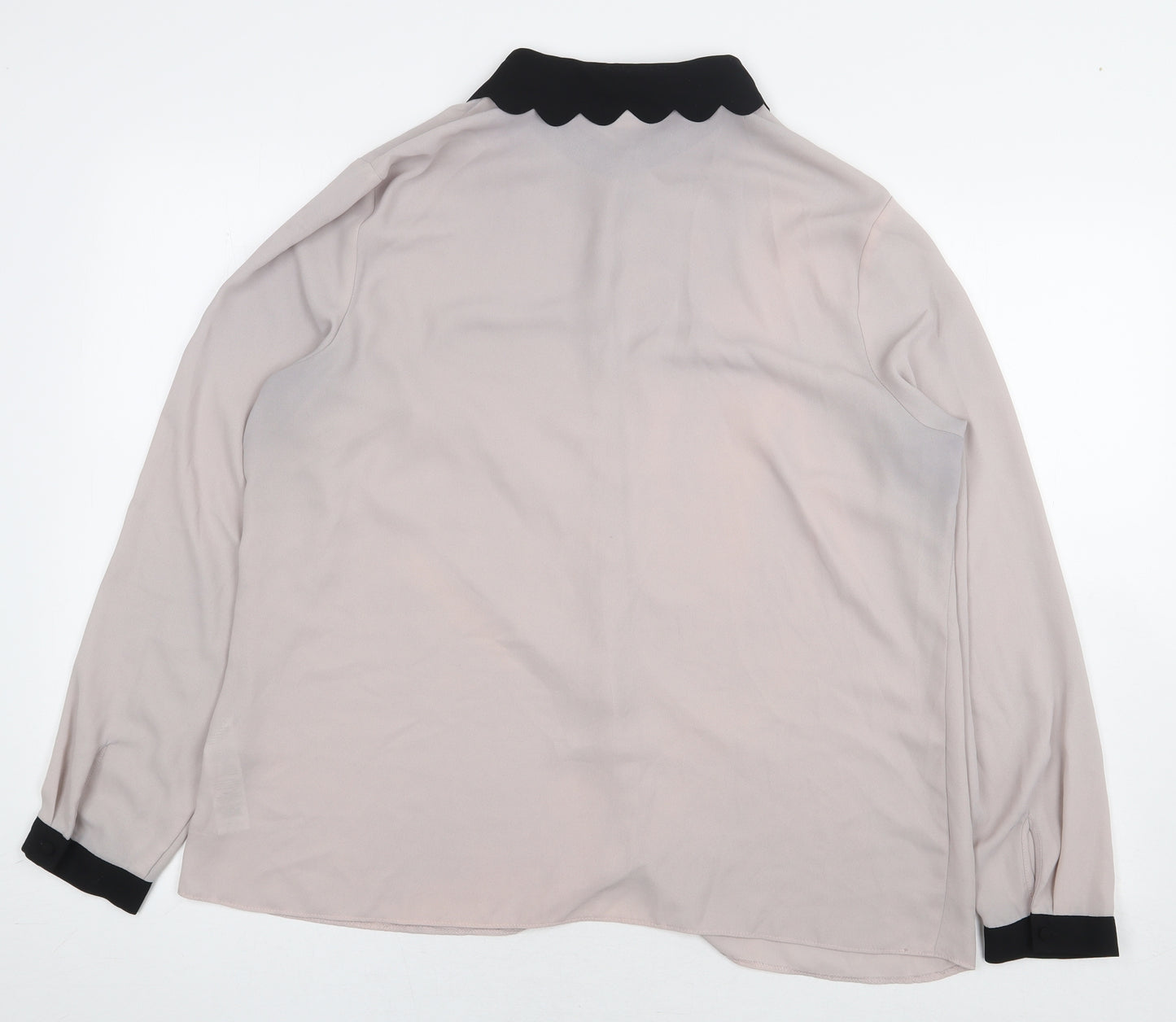 Dorothy Perkins Womens Grey Polyester Basic Blouse Size 16 Collared