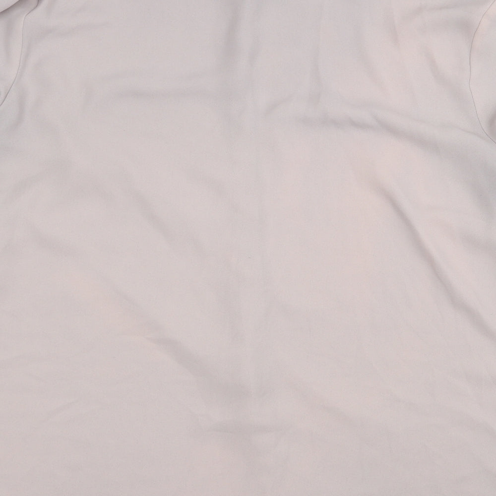 Dorothy Perkins Womens Grey Polyester Basic Blouse Size 16 Collared
