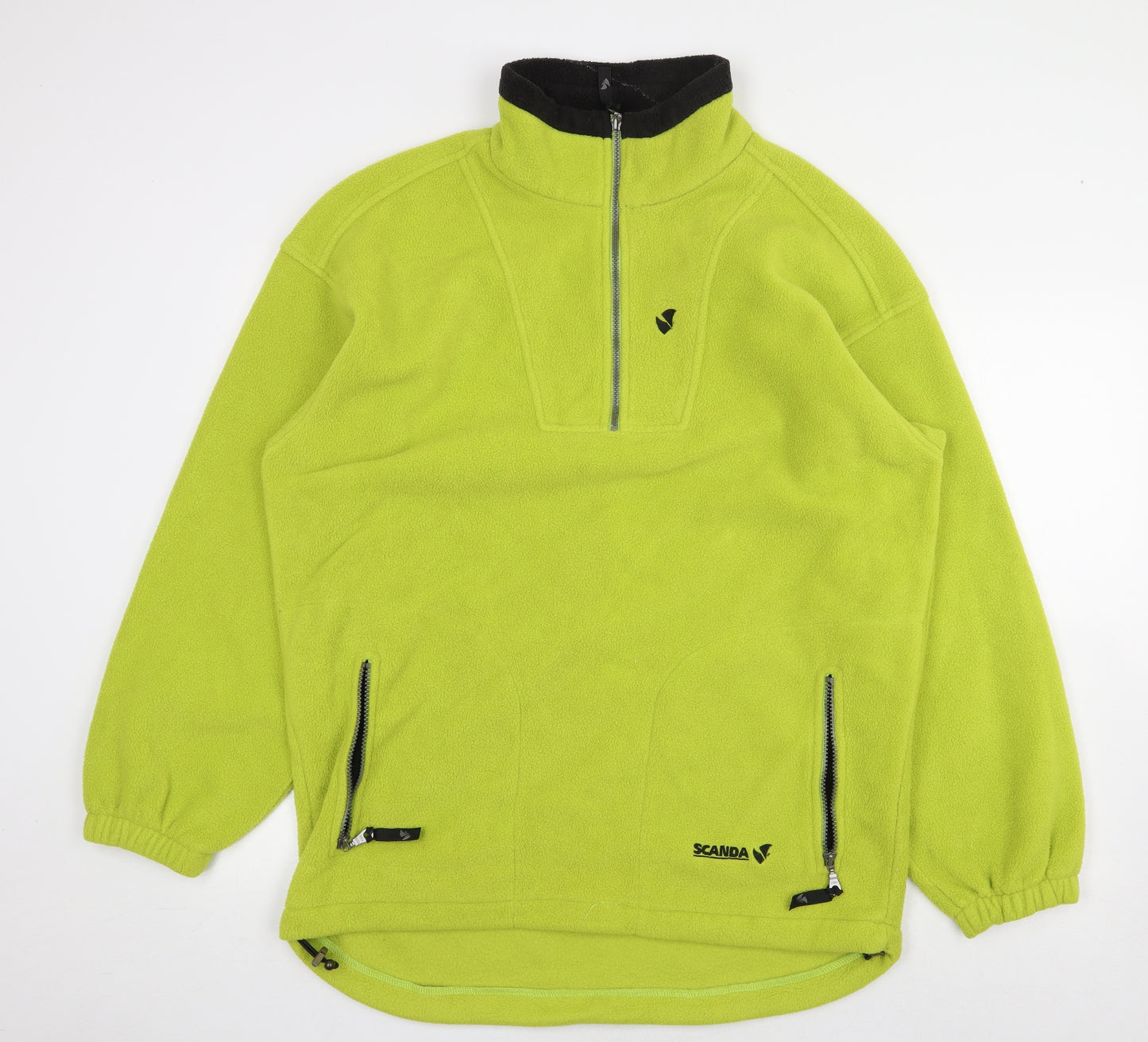 Scanda Mens Green Polyester Pullover Sweatshirt Size S