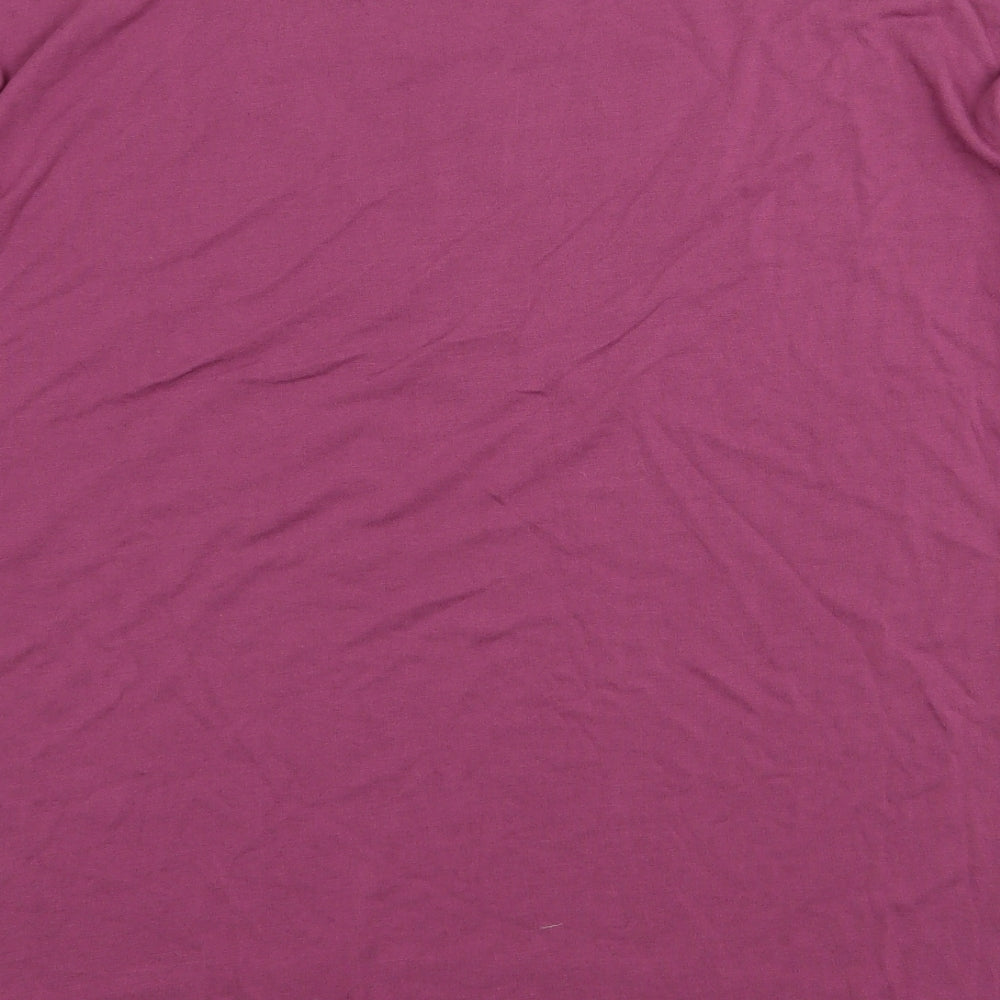 Help For Heroes Womens Purple Viscose Basic T-Shirt Size 14 Boat Neck - Heart Cross