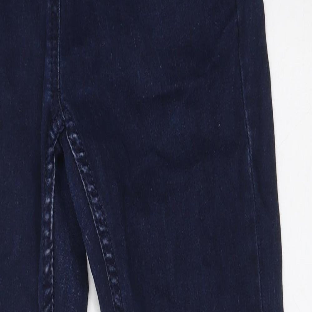 Marks and Spencer Womens Blue 100% Cotton Skinny Jeans Size 10 L26 in Regular Zip