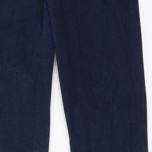 Marks and Spencer Womens Blue 100% Cotton Skinny Jeans Size 10 L26 in Regular Zip