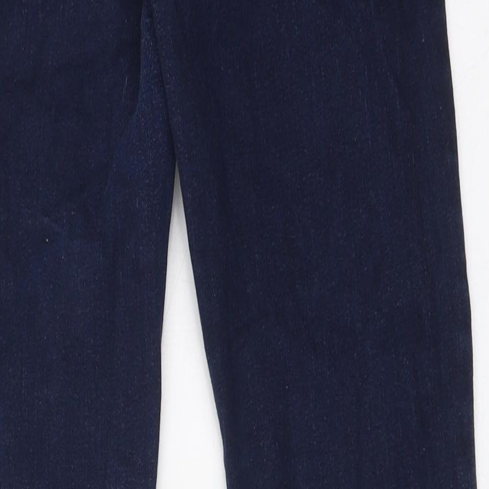 Marks and Spencer Womens Blue 100% Cotton Skinny Jeans Size 10 L26 in Regular Zip