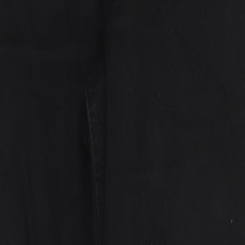 Marks and Spencer Womens Black 100% Cotton Skinny Jeans Size 10 L29 in Extra-Slim Zip