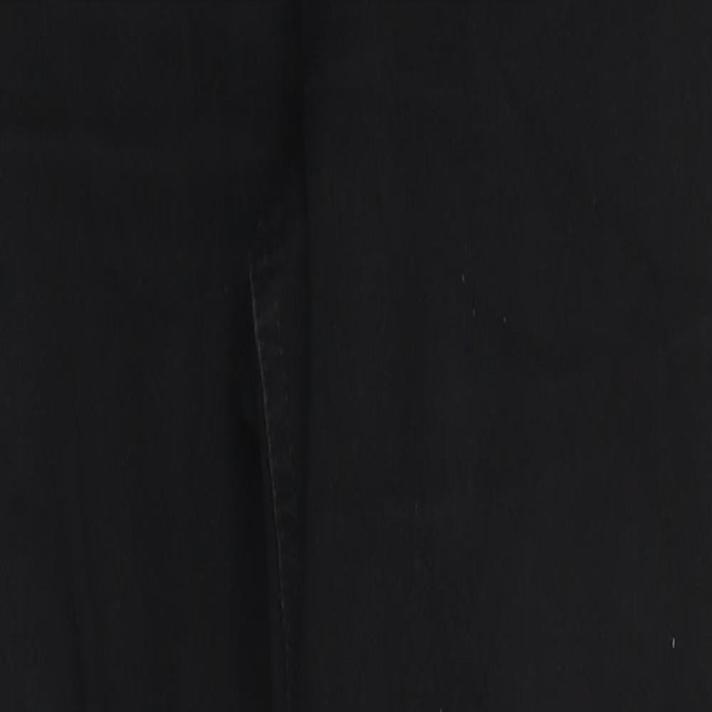 Marks and Spencer Womens Black 100% Cotton Skinny Jeans Size 10 L29 in Extra-Slim Zip