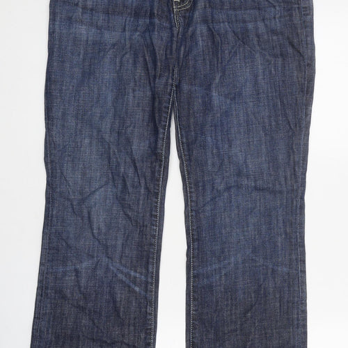 Gap Womens Blue 100% Cotton Bootcut Jeans Size 34 in L31 in Regular Zip