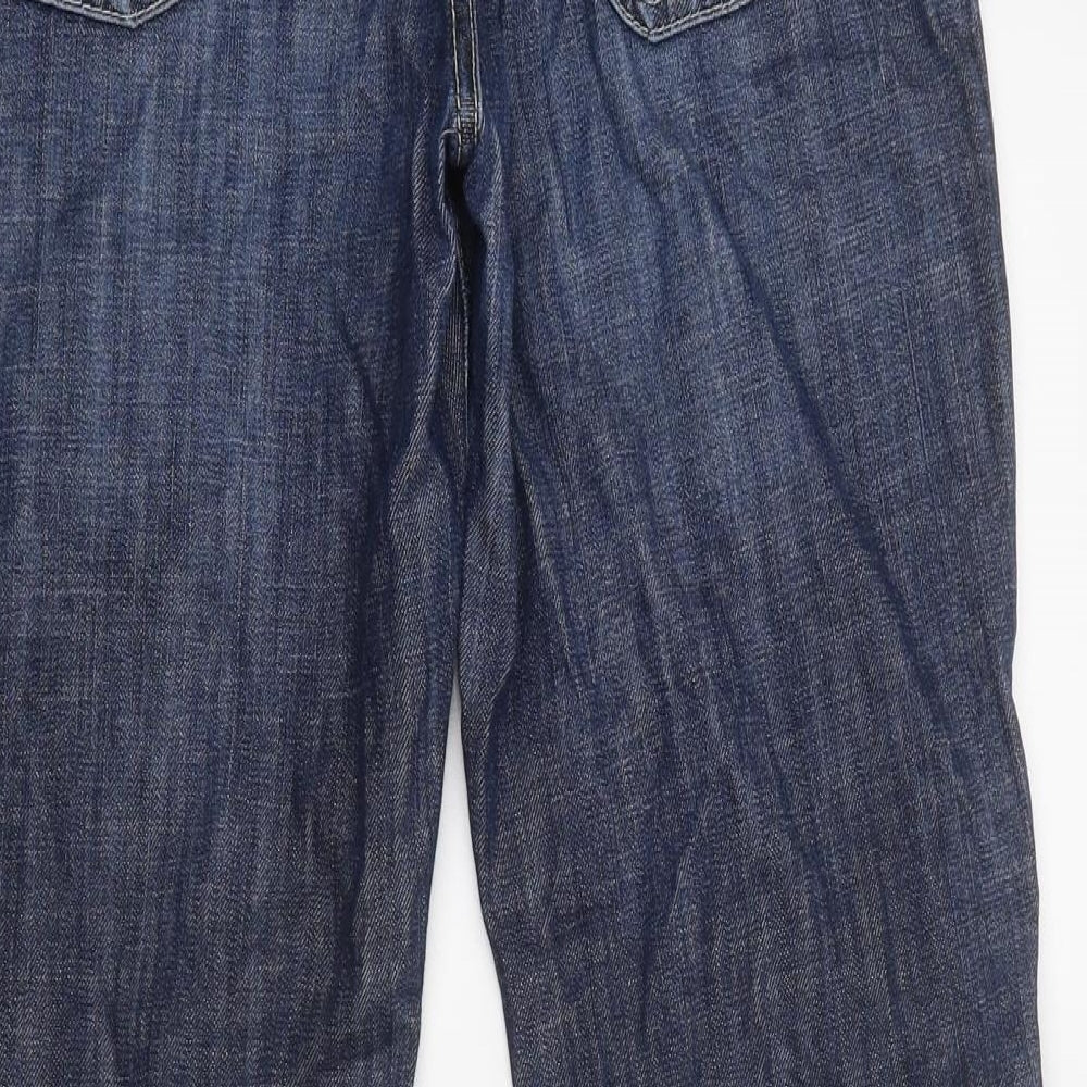 Gap Womens Blue 100% Cotton Bootcut Jeans Size 34 in L31 in Regular Zip