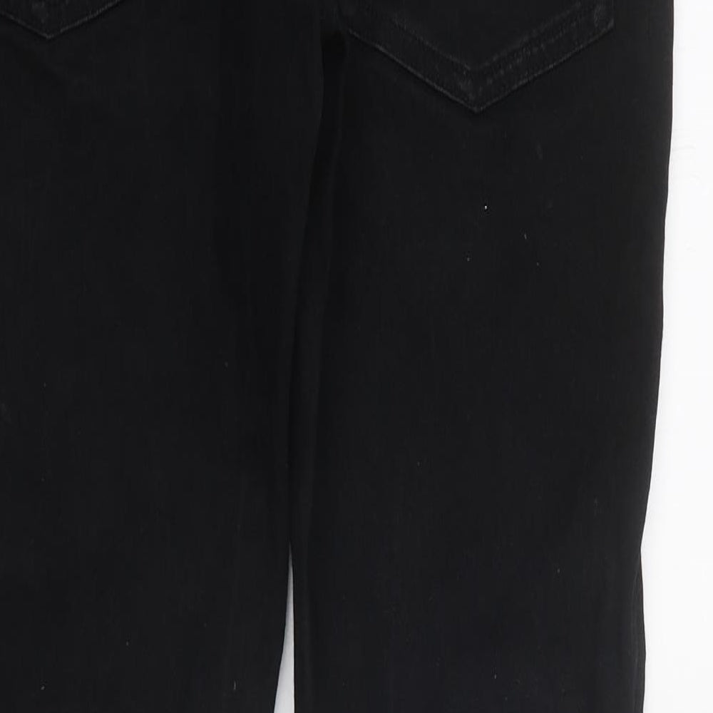 Easy Mens Black Cotton Skinny Jeans Size 32 in L32 in Regular Zip