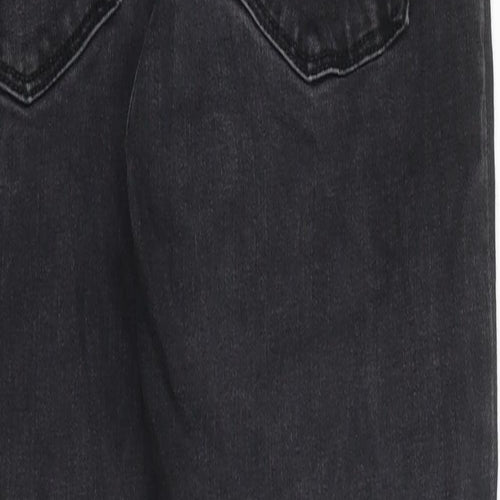 Zara Womens Black 100% Cotton Skinny Jeans Size 30 in L26 in Regular Zip