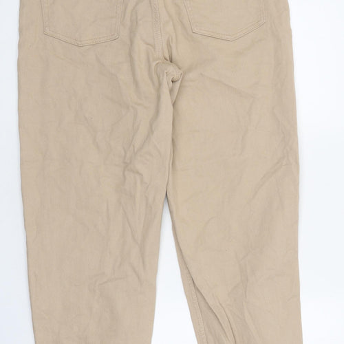 Divided by H&M Womens Beige 100% Cotton Mom Jeans Size 28 in L32 in Regular Zip